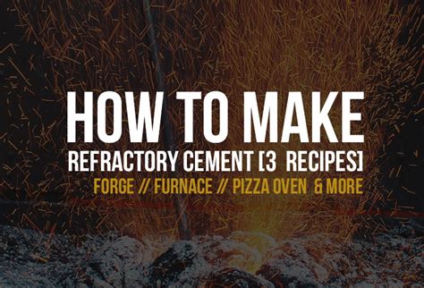Simply add water. . Refractory mortar mix recipe